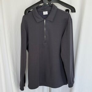 MNG by Mango Gray Zip Up Sweater